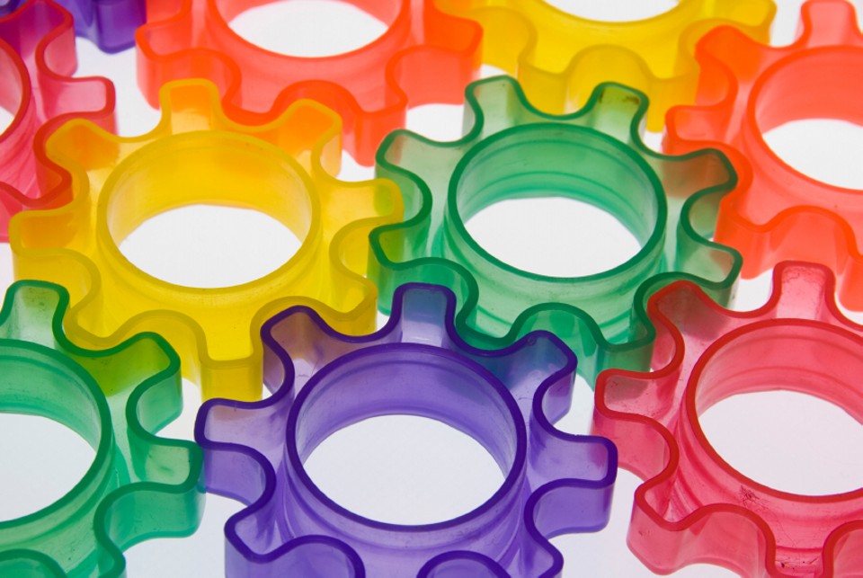 Colourful cogs